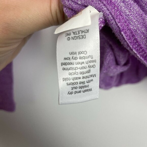 Athleta Long Sleeve Purple Workout Top Size Small - Picture 7 of 7